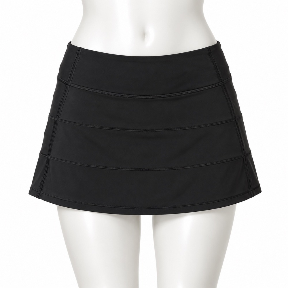 Lululemon Pace Rival Skirt Skort Women's 0 Tall Black W8A79T Tennis Golf